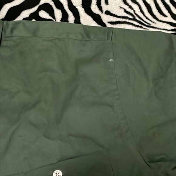 Bill blass vintage soft cotton short sleeve button up men’s army green shirt - Picture 5 of 12